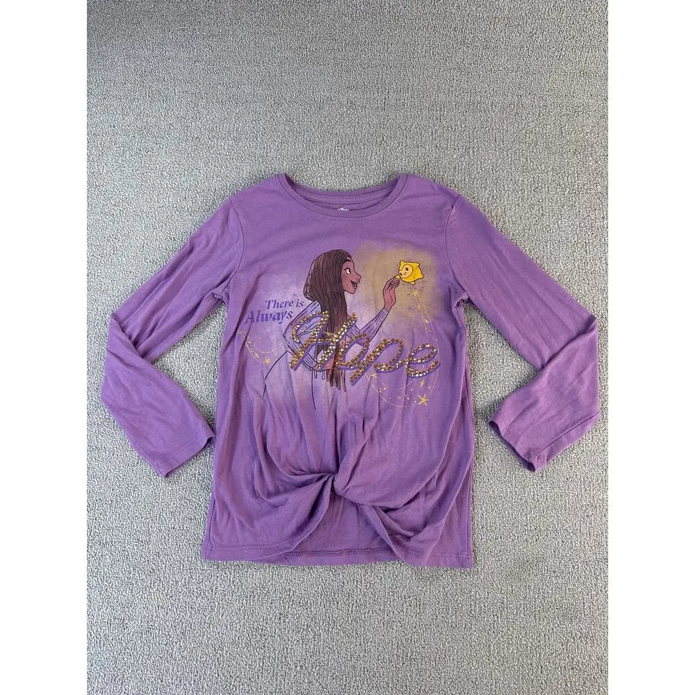 Disney Wish Girls Shirt Sweatshirt Lot of 2 Asha Star Girls Size M / L